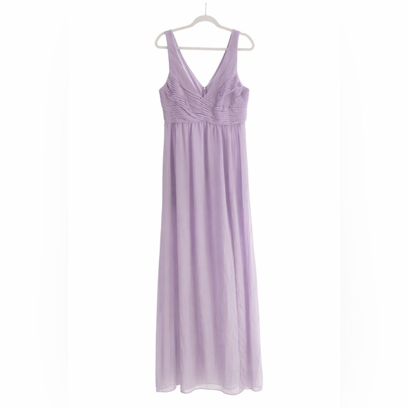 Birdy Grey Laurie Chiffon Bridesmaid Dress – Lavender – Size XL – Pockets NWT